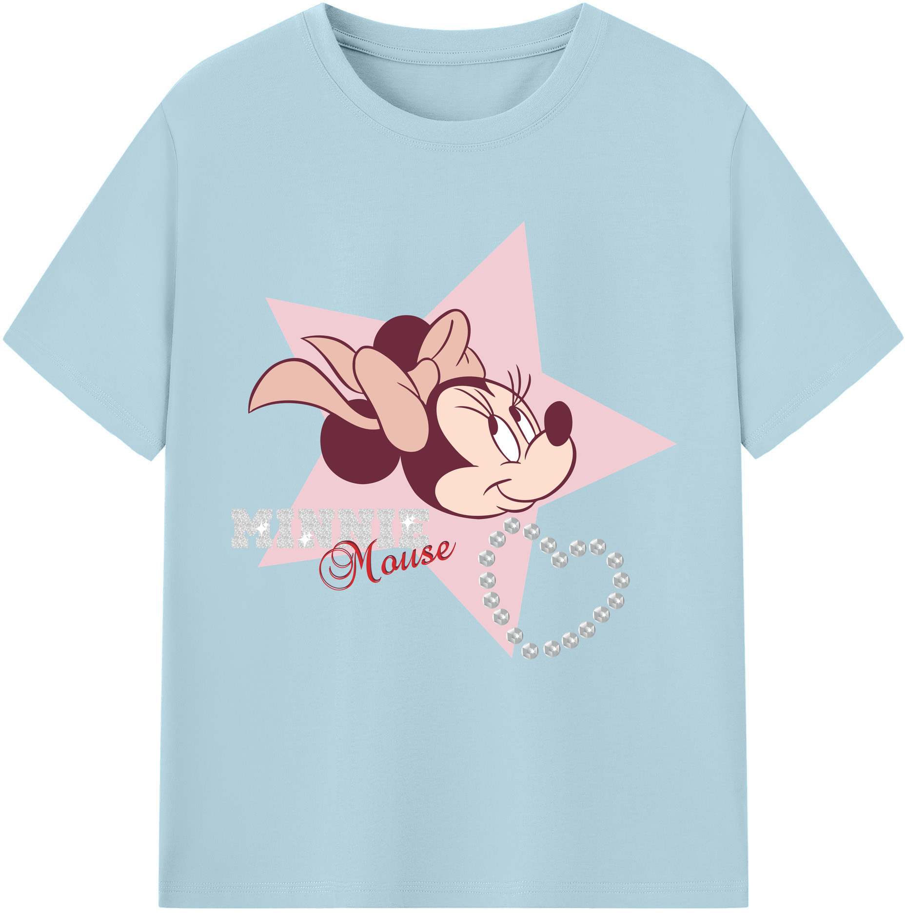 （画像用） ミッキーマウス Mickey Mouse 綿100％半袖Tシャツ（フロントプリント）